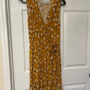 RACHEL Rachel Roy Mustard Floral Midi Dress